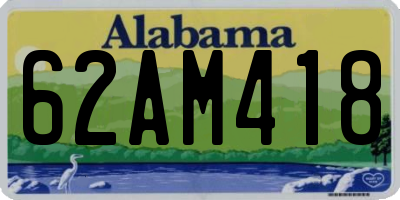 AL license plate 62AM418