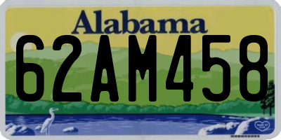 AL license plate 62AM458