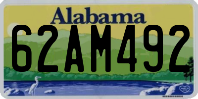 AL license plate 62AM492