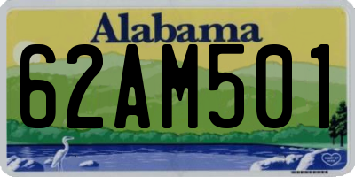 AL license plate 62AM501