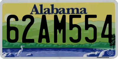 AL license plate 62AM554