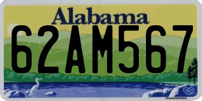 AL license plate 62AM567