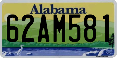AL license plate 62AM581