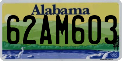 AL license plate 62AM603