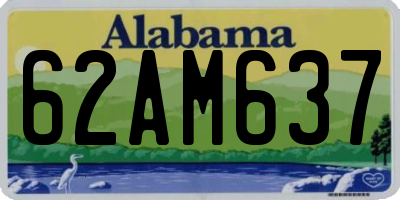 AL license plate 62AM637
