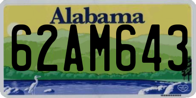 AL license plate 62AM643