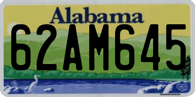 AL license plate 62AM645