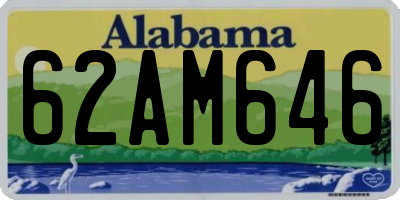 AL license plate 62AM646
