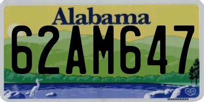 AL license plate 62AM647