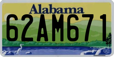 AL license plate 62AM671