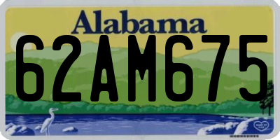 AL license plate 62AM675