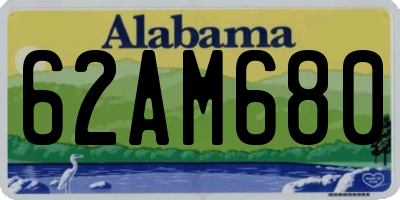 AL license plate 62AM680