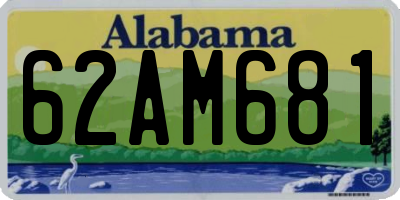 AL license plate 62AM681