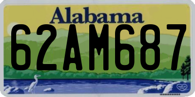 AL license plate 62AM687