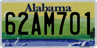 AL license plate 62AM701