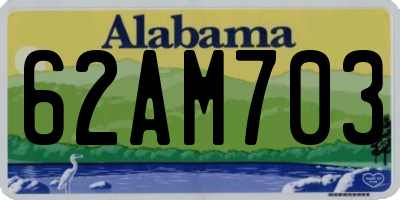 AL license plate 62AM703