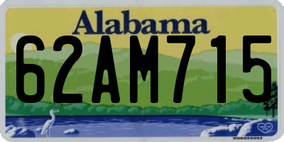 AL license plate 62AM715