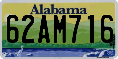 AL license plate 62AM716