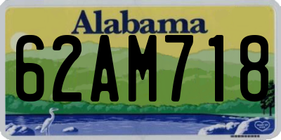 AL license plate 62AM718