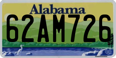 AL license plate 62AM726