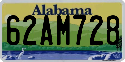 AL license plate 62AM728