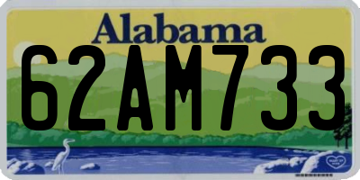 AL license plate 62AM733