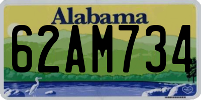 AL license plate 62AM734