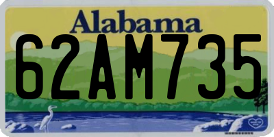 AL license plate 62AM735