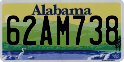 AL license plate 62AM738
