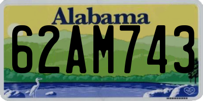 AL license plate 62AM743