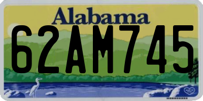 AL license plate 62AM745