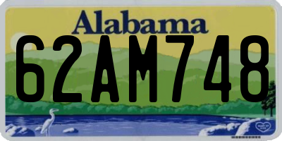 AL license plate 62AM748