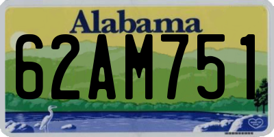 AL license plate 62AM751