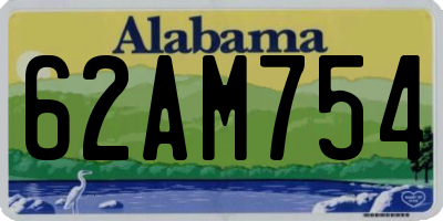 AL license plate 62AM754
