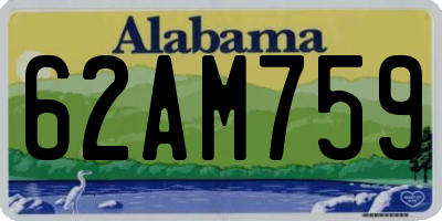 AL license plate 62AM759