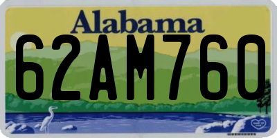 AL license plate 62AM760