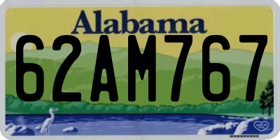AL license plate 62AM767