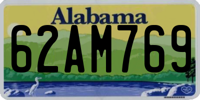 AL license plate 62AM769