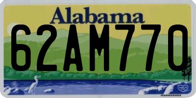 AL license plate 62AM770