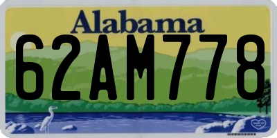 AL license plate 62AM778