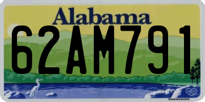 AL license plate 62AM791