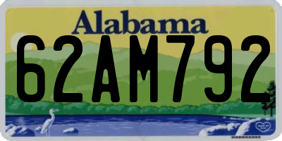AL license plate 62AM792