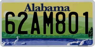 AL license plate 62AM801