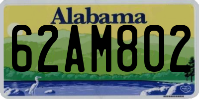 AL license plate 62AM802