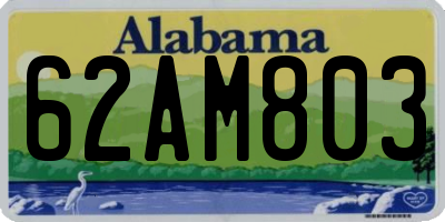 AL license plate 62AM803