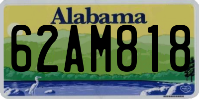 AL license plate 62AM818