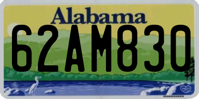AL license plate 62AM830