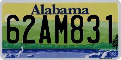 AL license plate 62AM831