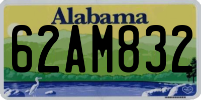 AL license plate 62AM832