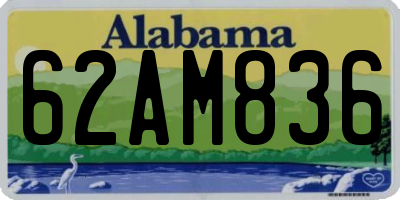 AL license plate 62AM836